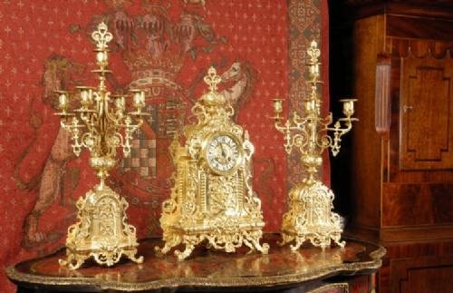 fig 1. ***** SOLD ***** Japy Freres Antique French Clock Set 